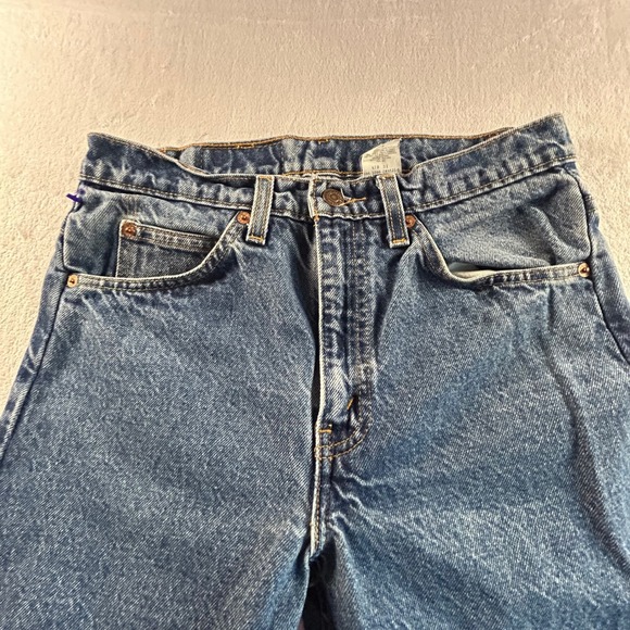 VTG Orange Tab Levi 505 Mens Jeans Reg Fit Straight Leg Dark Wash W31 L32 - Picture 9 of 11